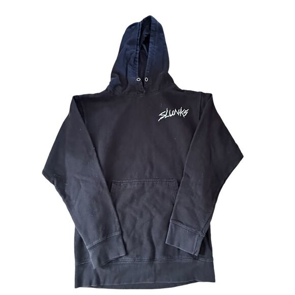Slunks ~  “What goes around comes around” Black hoodie ~size Small - Picture 3 of 11
